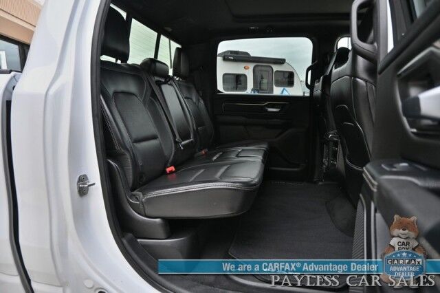 2019 Ram 1500 Rebel / 4X4 / Crew Cab / Level 2 Group / Auto Start / Heated & Cooled Leather Seats / Heated Steering Wheel / Navigation / Panoramic Sunroof / Alpine Speakers / Blind Spot Alert / Apple CarPlay & Android Auto / Tow Pkg Anchorage AK