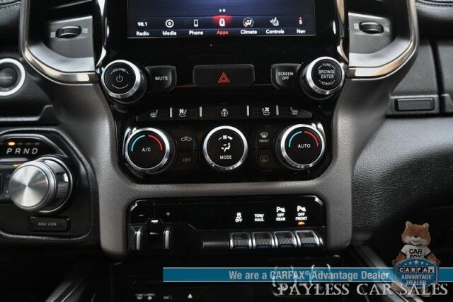 2019 Ram 1500 Rebel / 4X4 / Crew Cab / Level 2 Group / Auto Start / Heated & Cooled Leather Seats / Heated Steering Wheel / Navigation / Panoramic Sunroof / Alpine Speakers / Blind Spot Alert / Apple CarPlay & Android Auto / Tow Pkg Anchorage AK