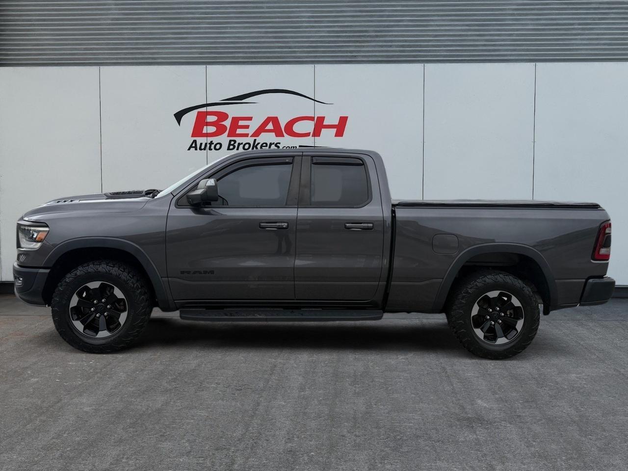2019 Ram 1500 Rebel, HEATED SEATS, APPLE CARPLAY/ANDROID AUTO, RUNNING BOARDS, TOW PACKAGE, TOW HOOKS, POWER FOLDING MIRRORS, BACKUP CAMERA, HEATED STEERING WHEEL, POWER SLIDING REAR WINDOW, REMOTE START, CLEAN CARFAX!