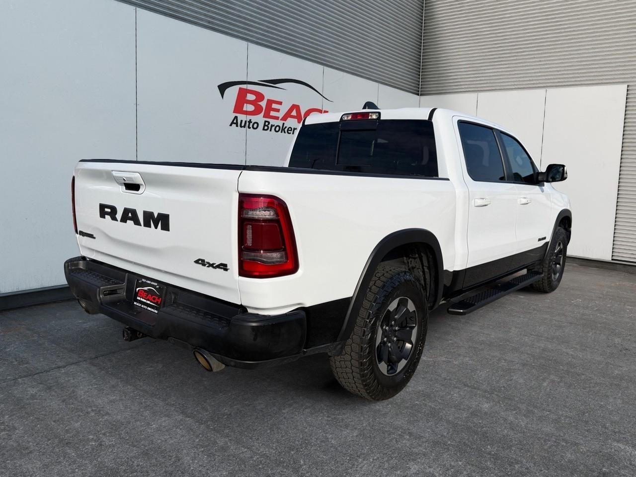 2019 Ram 1500 Rebel, HEATED SEATS, HEATED STEERING WHEEL, MOONROOF, APPLE CARPLAY/ANDROID AUTO, BED LINER, POWER FOLDING MIRRORS, TONNEAU COVER, BACKUP CAMERA, POWER SLIDING REAR WINDOW, UNIVERSAL GARAGE DOOR OPENER, RUNNING BOARDS, THIS RAM IS READY TO TAKE ON AN Norfolk VA