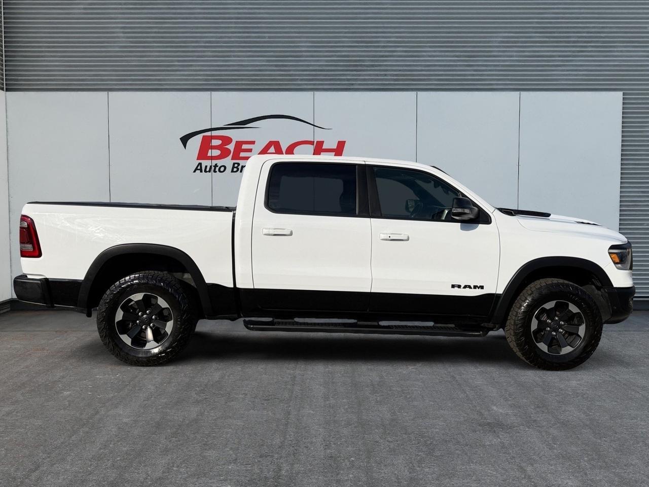 2019 Ram 1500 Rebel, HEATED SEATS, HEATED STEERING WHEEL, MOONROOF, APPLE CARPLAY/ANDROID AUTO, BED LINER, POWER FOLDING MIRRORS, TONNEAU COVER, BACKUP CAMERA, POWER SLIDING REAR WINDOW, UNIVERSAL GARAGE DOOR OPENER, RUNNING BOARDS, THIS RAM IS READY TO TAKE ON AN Norfolk VA