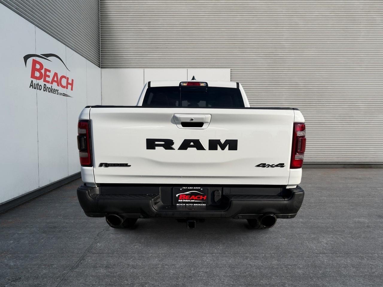 2019 Ram 1500 Rebel, HEATED SEATS, HEATED STEERING WHEEL, MOONROOF, APPLE CARPLAY/ANDROID AUTO, BED LINER, POWER FOLDING MIRRORS, TONNEAU COVER, BACKUP CAMERA, POWER SLIDING REAR WINDOW, UNIVERSAL GARAGE DOOR OPENER, RUNNING BOARDS, THIS RAM IS READY TO TAKE ON AN Norfolk VA