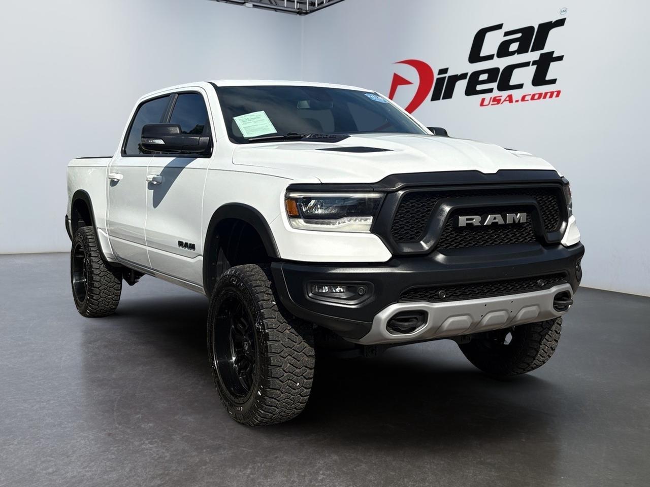 2019 Ram 1500 Rebel, LIFTED, TOW PACKAGE, POWER REAR SLIDING WINDOW, BACKUP CAMERA, PARKING SENSORS, HEATED STEERING WHEEL & SEATS, PANORAMIC MOONROOF, LOW MILES, ONLY 1 OWNER, CLEAN CARFAX, BECOME A REBEL ON THE ROAD! Virginia Beach VA