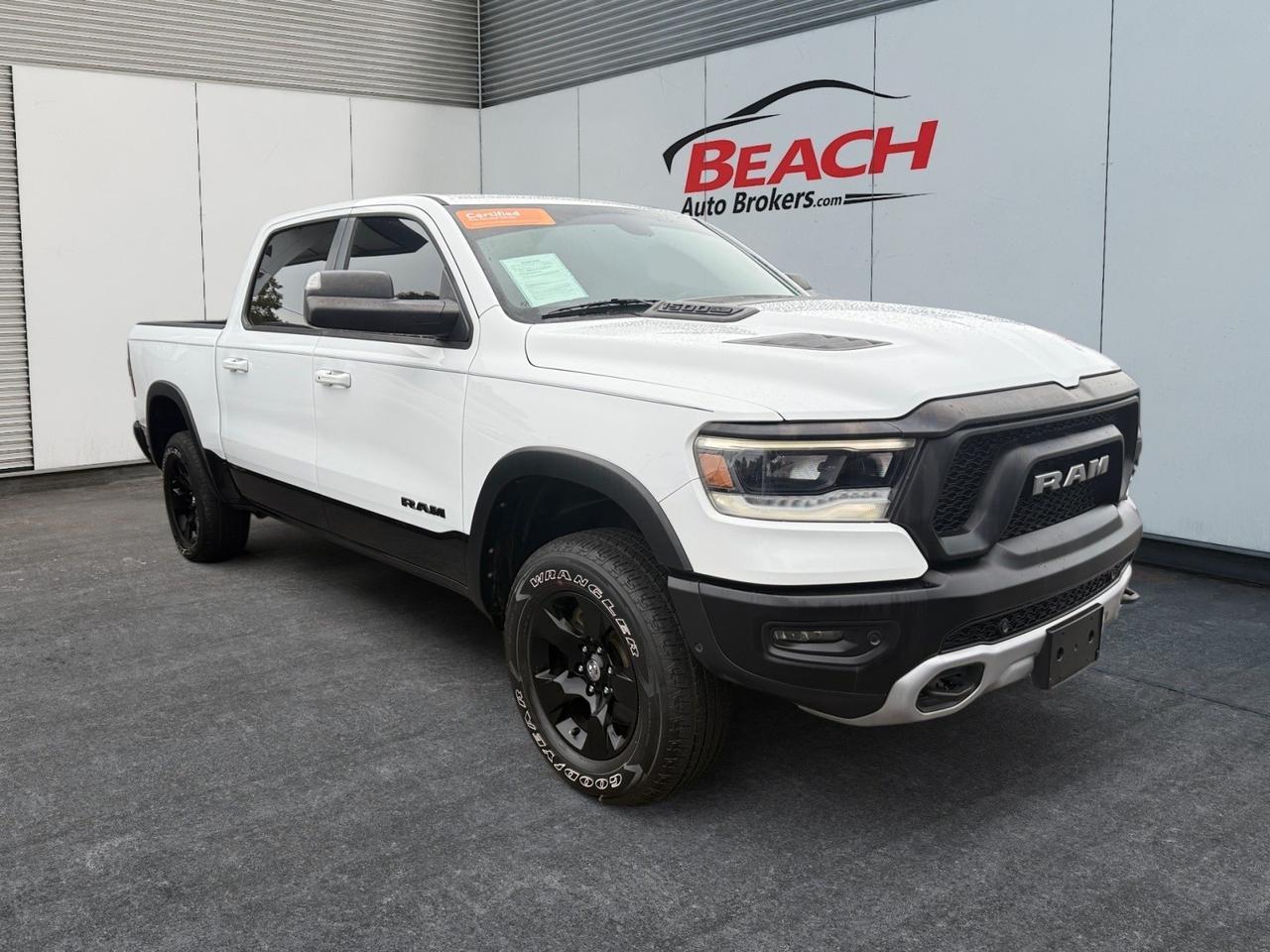 2019 Ram 1500 Rebel, POWER FOLDING MIRRORS, POWER ADJUSTABLE PEDALS, HEATED FRONT SEATS, HEATED STEERING WHEEL, BACKUP CAMERA, REAR POWER SLIDING WINDOW, OFF-ROAD TRUCK RUBBER MATS, TRAILER BRAKE CONTROL, TRUCKS THIS CLEAN DONT LAST LONG!