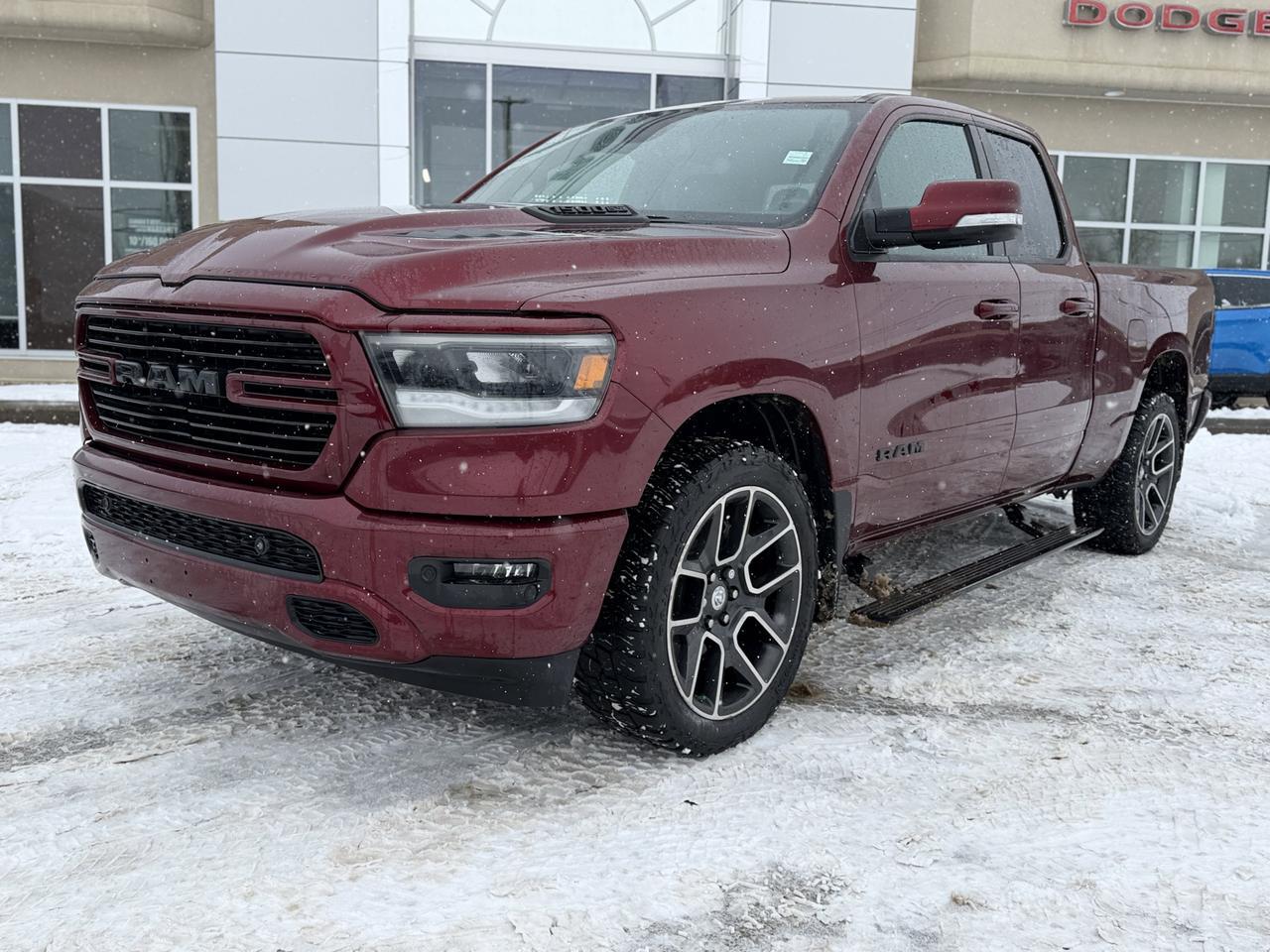 2019 Ram 1500 Sport | Heated & Cooled Seats | Sun Roof | Power Boards | Tow Package | Box Liner | Nav Redwater AB