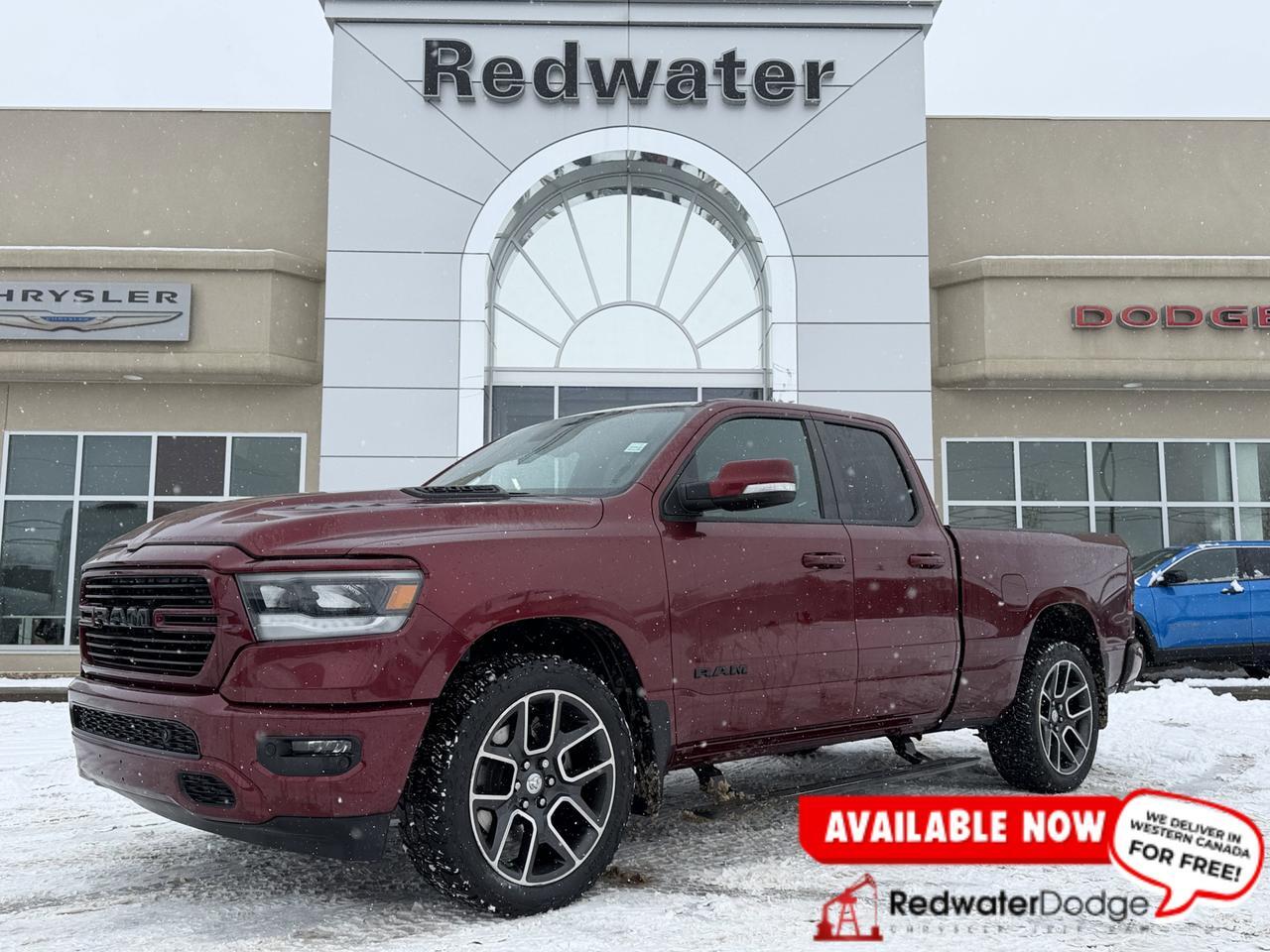 2019 Ram 1500 Sport | Heated & Cooled Seats | Sun Roof | Power Boards | Tow Package | Box Liner | Nav