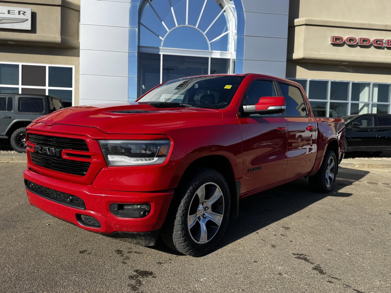 2019 Ram 1500 Sport Crew Cab 4x4 | HEMI V8 | Leather | Heated Vented Seats | NAV | Remote Start Redwater AB