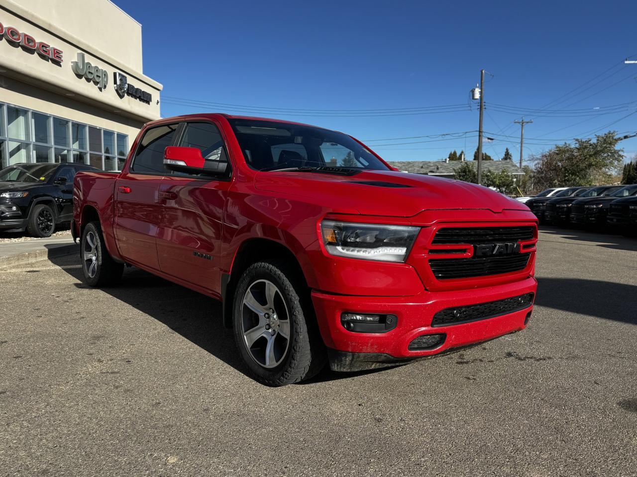 2019 Ram 1500 Sport Crew Cab 4x4 | HEMI V8 | Leather | Heated Vented Seats | NAV | Remote Start Redwater AB