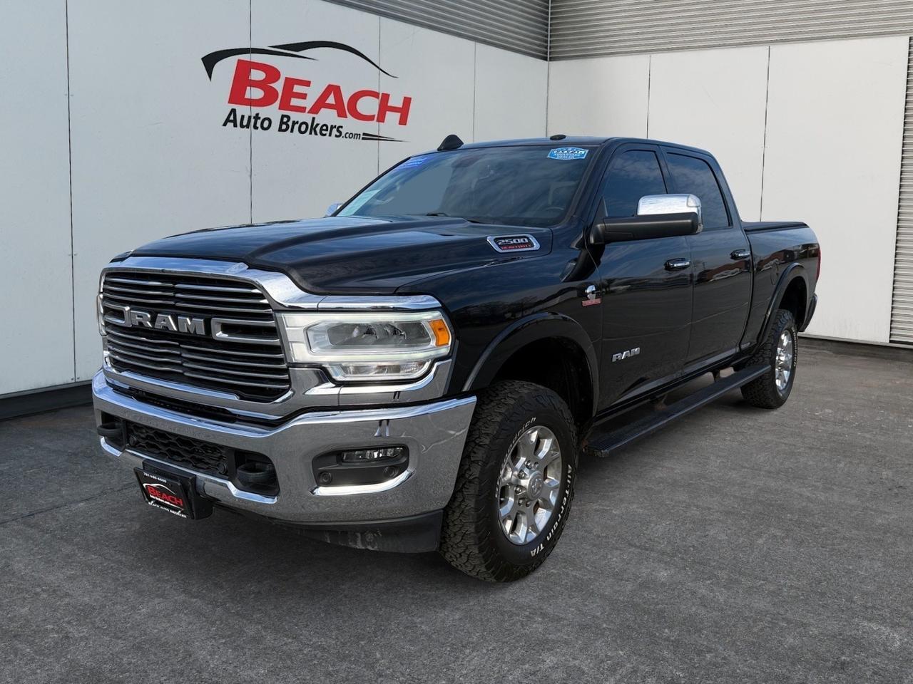 2019 Ram 2500 Laramie, HEATED/VENTILATED SEATS, HEATED STEERING WHEEL, TOW HOOKS, POWER/HEATED MIRRORS, BACKUP CAMERA, APPLE CARPLAY/ANDROID AUTO, REMOTE START, UNIVERSAL GARAGE DOOR OPENER, RUNNING BOARDS, ALPINE SPEAKERS, CLEAN CARFAX!