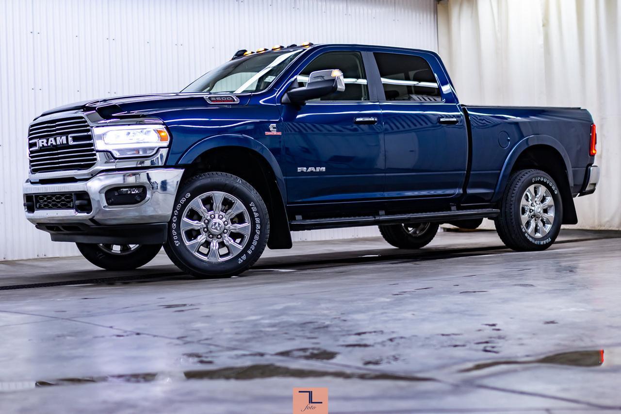 2019 Ram 3500 4x4 Crew Cab Laramie Diesel AISIN Leather Roof BCam Red Deer AB