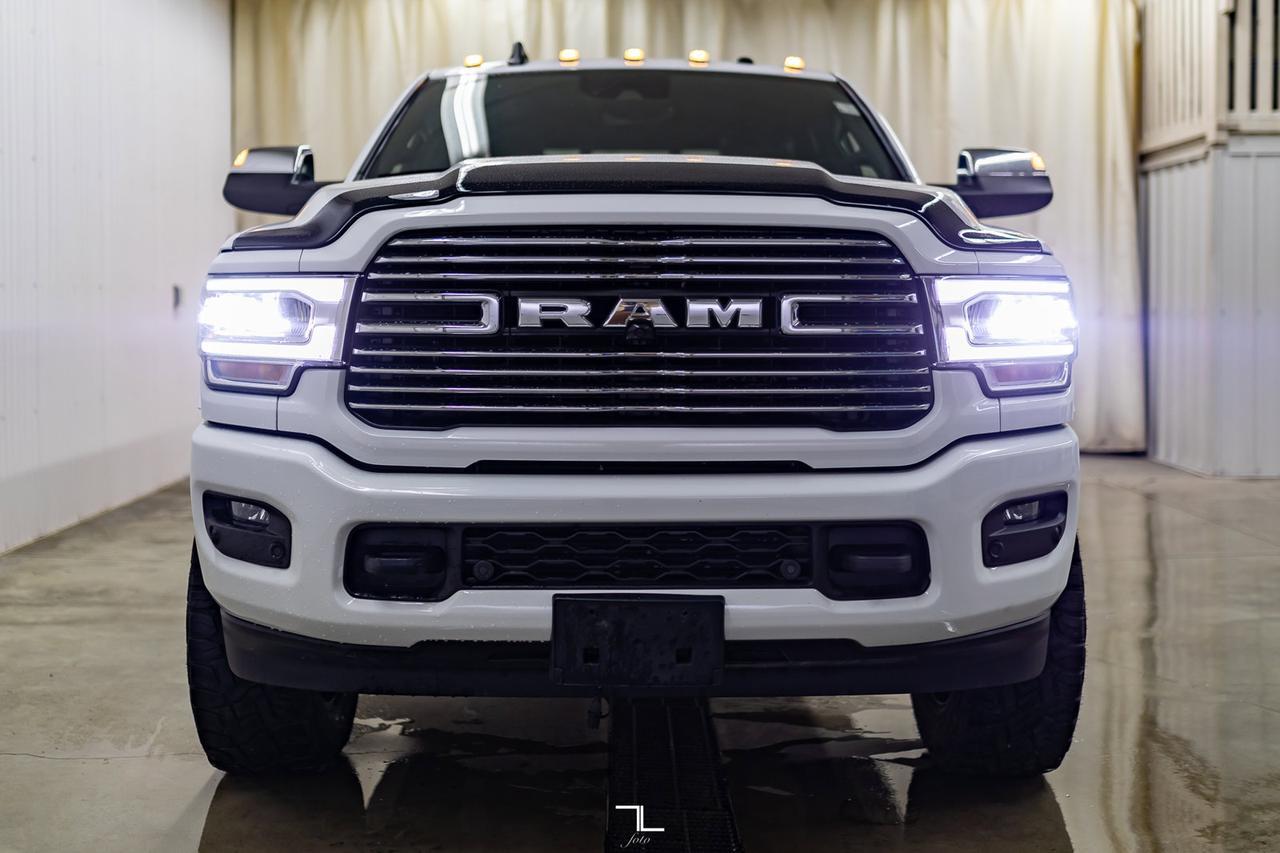 2019 Ram 3500 4x4 Crew Cab Laramie Diesel Leather Roof Nav Level Kit Wheels Red Deer AB