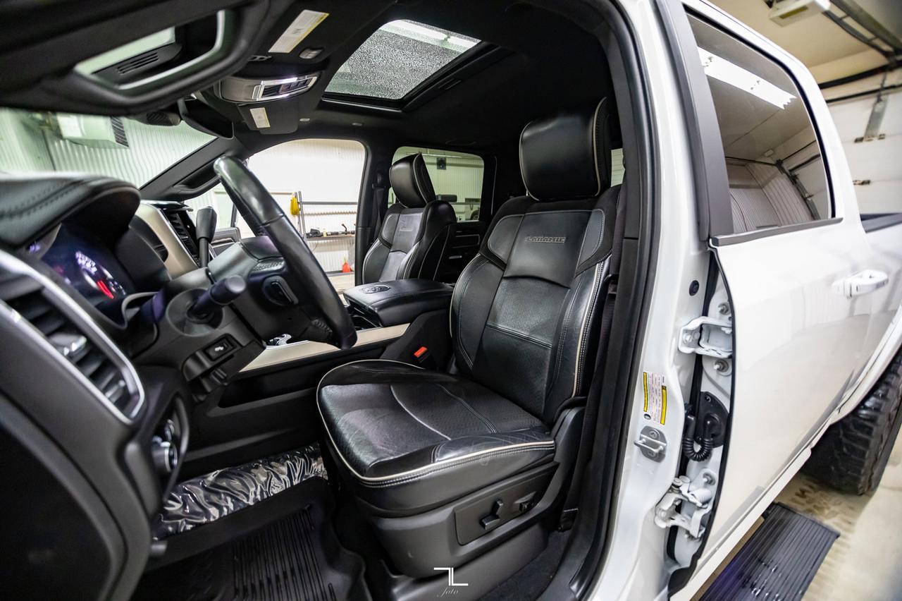 2019 Ram 3500 4x4 Crew Cab Laramie Diesel Leather Roof Nav Level Kit Wheels Red Deer AB