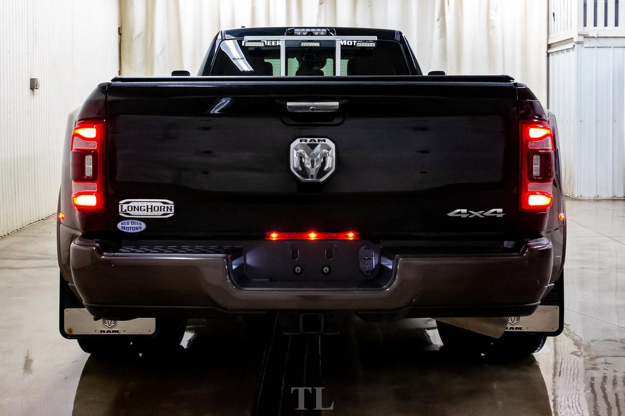 2019 Ram 3500 4x4 Crew Cab Longhorn Dually Diesel Leather Roof Nav Red Deer AB