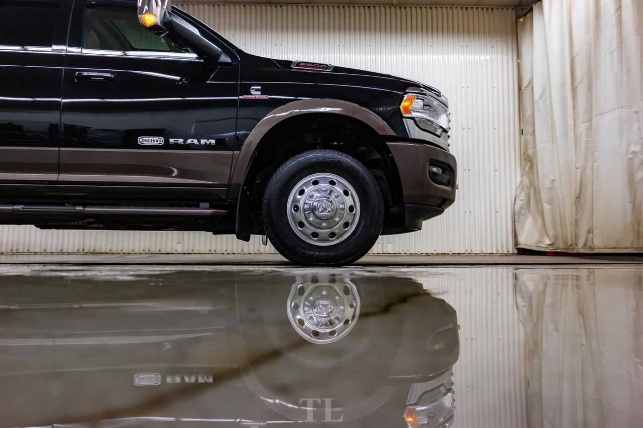 2019 Ram 3500 4x4 Crew Cab Longhorn Dually Diesel Leather Roof Nav Red Deer AB