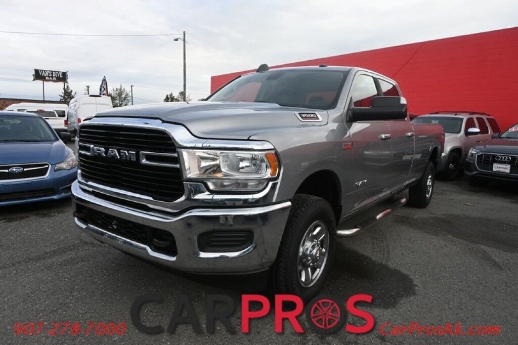 2019 Ram 3500 Big Horn - 4x4 - Crew Cab - 6.4L Hemi V8 - Auto Start - Backup Camera - Bluetooth - Trailer Brake Controller - Tow Mirrors - Spray In Bedliner - Tonneau Cover - Tow Pkg - Low Miles