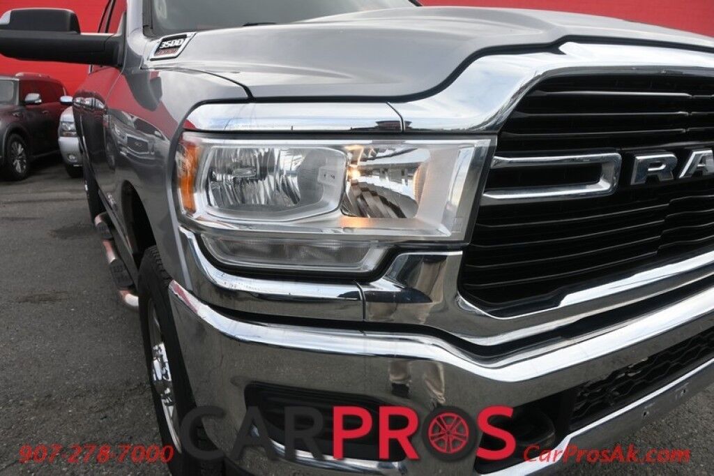 2019 Ram 3500 Big Horn - 4x4 - Crew Cab - 6.4L Hemi V8 - Auto Start - Backup Camera - Bluetooth - Trailer Brake Controller - Tow Mirrors - Spray In Bedliner - Tonneau Cover - Tow Pkg - Low Miles Anchorage AK