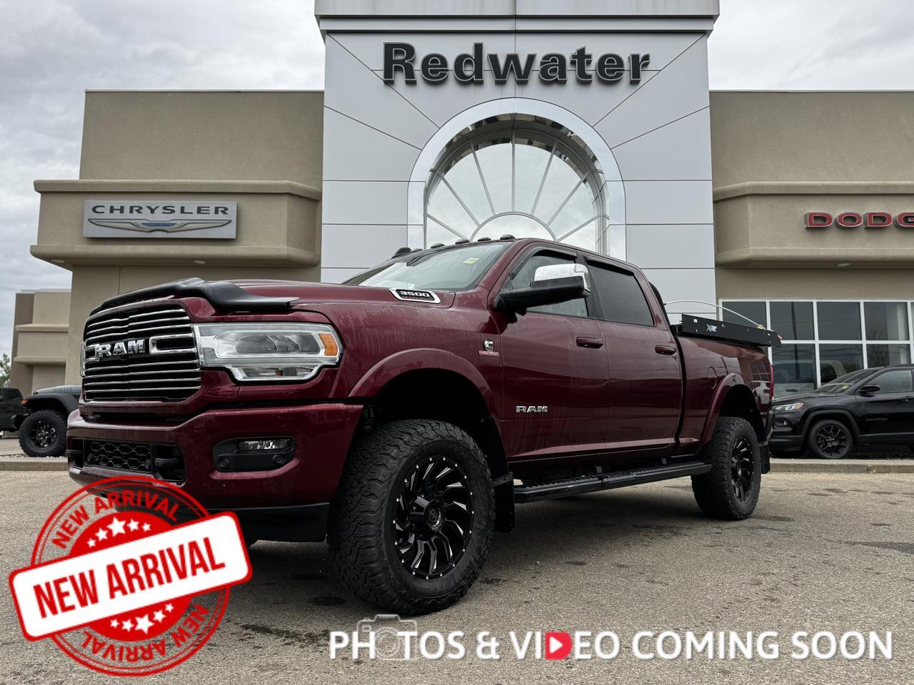 2019 Ram 3500 Laramie Crew Cab 4x4 | Cummins Diesel | Leather | Sunroof | NAV | Heated Vented Seats Redwater AB