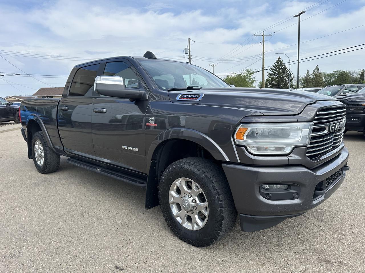 2019 Ram 3500 Laramie Crew Cab 4x4 | DELETED | Aisin Trans | Tow Tech Group | Sun Roof | Alpine Audio | Leather Redwater AB