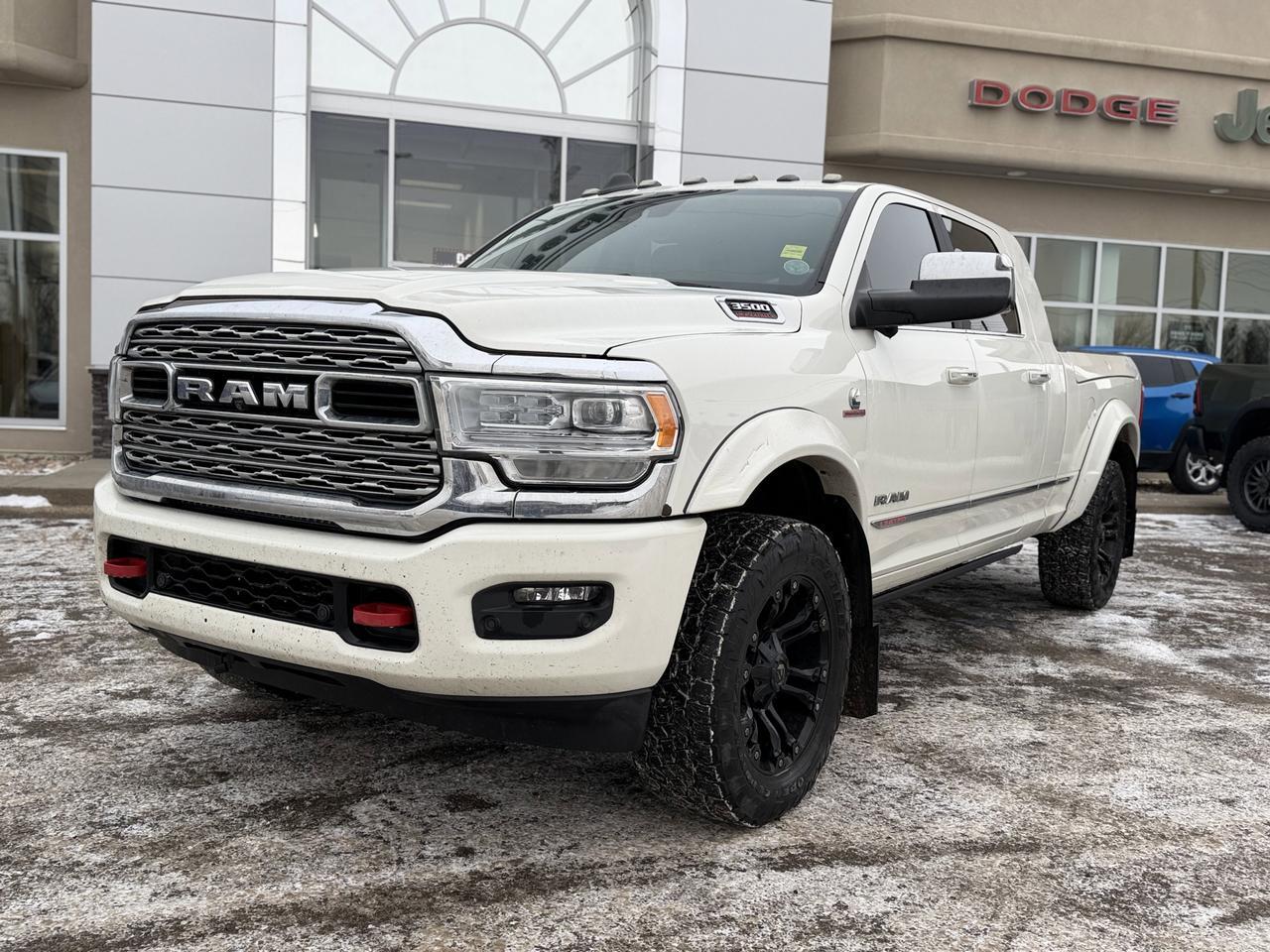2019 Ram 3500 Limited | Aisin | Ram Box | 360 Camera | Adaptive Cruise | Deleted | Tuned | One Owner | Highway Kms Redwater AB