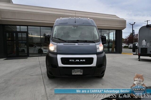 2019 Ram ProMaster Cargo Van High Roof / 3.6L V6 / Power Locks, Windows & Mirrors / Bluetooth / USB Input / Back Up Camera / Rear Park Sensors / Air Conditioning / Pass Through Bulkhead / Adjustable Built In Shelving Anchorage AK