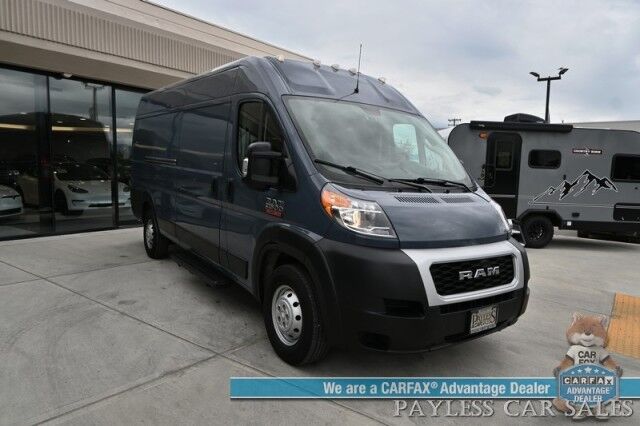 2019 Ram ProMaster Cargo Van High Roof / 3.6L V6 / Power Locks, Windows & Mirrors / Bluetooth / USB Input / Back Up Camera / Rear Park Sensors / Air Conditioning / Pass Through Bulkhead / Adjustable Built In Shelving Anchorage AK