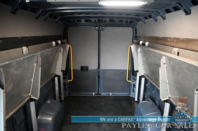 2019 Ram ProMaster Cargo Van High Roof / 3.6L V6 / Power Locks, Windows & Mirrors / Bluetooth / USB Input / Back Up Camera / Rear Park Sensors / Air Conditioning / Pass Through Bulkhead / Adjustable Built In Shelving Anchorage AK