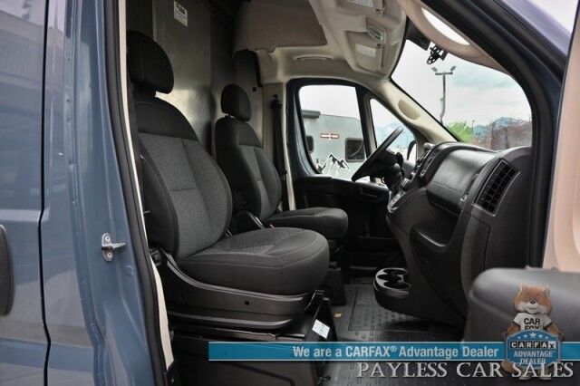 2019 Ram ProMaster Cargo Van High Roof / 3.6L V6 / Power Locks, Windows & Mirrors / Bluetooth / USB Input / Back Up Camera / Rear Park Sensors / Air Conditioning / Pass Through Bulkhead / Adjustable Built In Shelving Anchorage AK