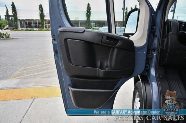 2019 Ram ProMaster Cargo Van High Roof / 3.6L V6 / Power Locks, Windows & Mirrors / Bluetooth / USB Input / Back Up Camera / Rear Park Sensors / Air Conditioning / Pass Through Bulkhead / Adjustable Built In Shelving Anchorage AK