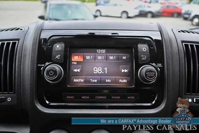 2019 Ram ProMaster Cargo Van High Roof / 3.6L V6 / Power Locks, Windows & Mirrors / Bluetooth / USB Input / Back Up Camera / Rear Park Sensors / Air Conditioning / Pass Through Bulkhead / Adjustable Built In Shelving Anchorage AK