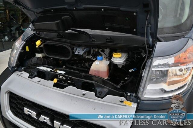 2019 Ram ProMaster Cargo Van High Roof / 3.6L V6 / Power Locks, Windows & Mirrors / Bluetooth / USB Input / Back Up Camera / Rear Park Sensors / Air Conditioning / Pass Through Bulkhead / Adjustable Built In Shelving Anchorage AK