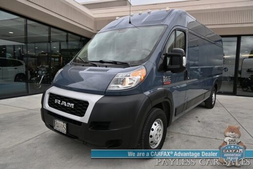2019 Ram ProMaster Cargo Van High Roof / 3.6L V6 / Power Locks, Windows & Mirrors / Bluetooth / USB Input / Back Up Camera / Rear Park Sensors / Air Conditioning / Pass Through Bulkhead / Adjustable Built In Shelving Anchorage AK