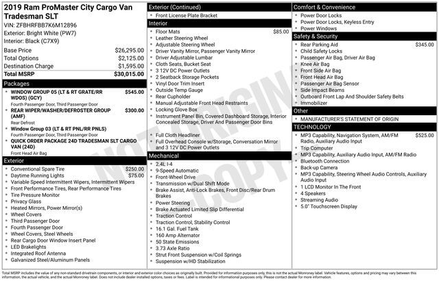 2019 Ram ProMaster City Tradesman SLT Raleigh NC
