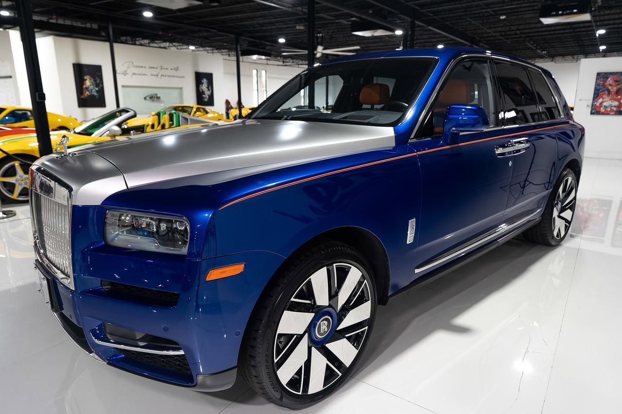 2019 Rolls-Royce Cullinan FOUR-PASSENGER CONFIGURATION! Salamanca Blue paint, Mandarin coachline, bespoke interior AND MORE!!!