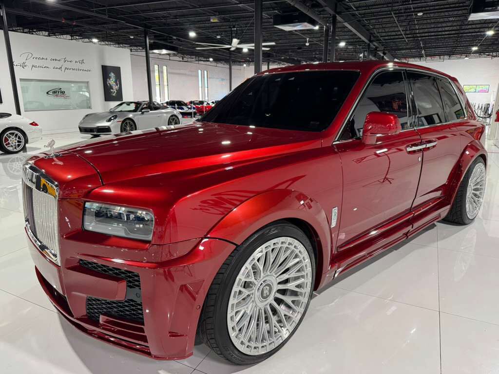 2019 Rolls-Royce Cullinan wide body kit, Magma Red paint, Bespoke Audio System, rear infotainment system AND MUCH MORE!!