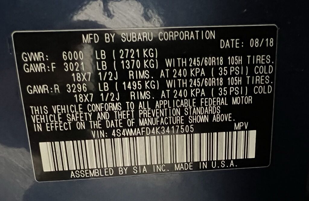 2019 Subaru Ascent Premium Loveland CO