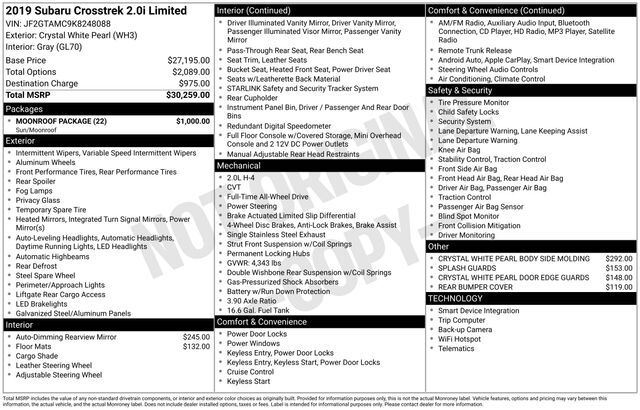 2019 Subaru Crosstrek 2.0i Limited Raleigh NC