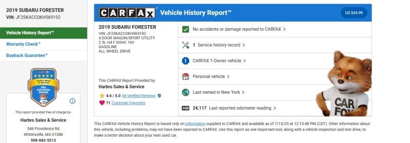 2019 Subaru Forester - 1 OWNER - LOW MILES - ALLOY WHEELS Webster MA