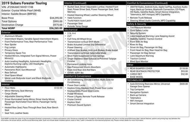 2019 Subaru Forester Touring Raleigh NC