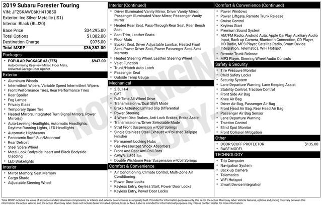 2019 Subaru Forester Touring Raleigh NC