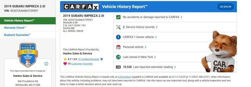 2019 Subaru Impreza - 1 OWNER - ONLY 10K MILES - LIKE NEW Webster MA