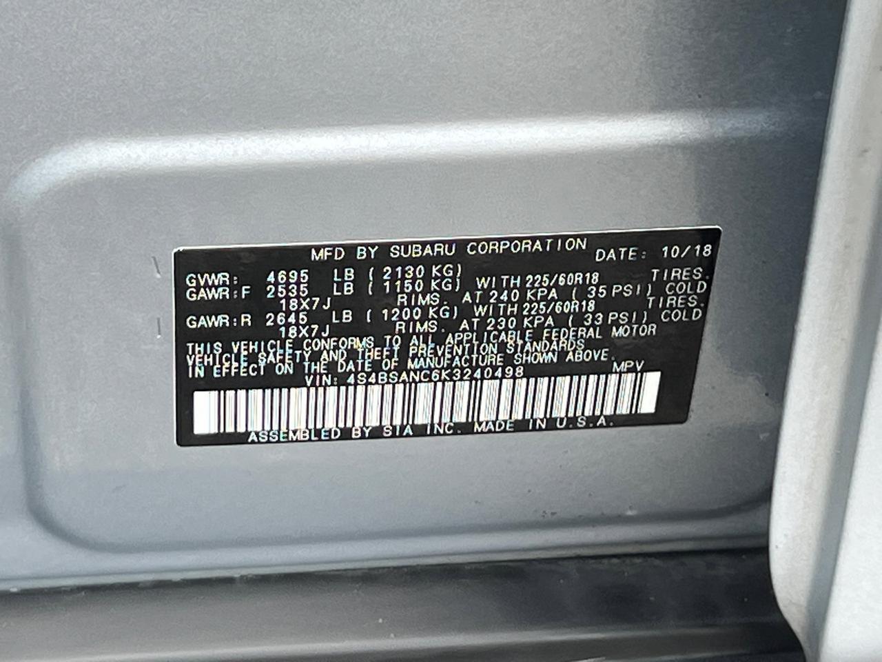 2019 Subaru Outback 2.5i Hagerstown MD