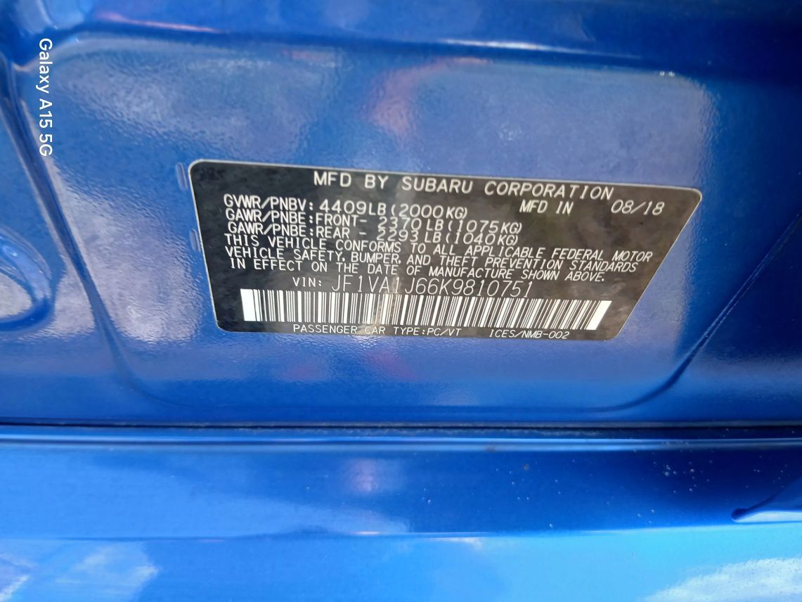 2019 Subaru WRX Limited Sedan 4D Maitland FL