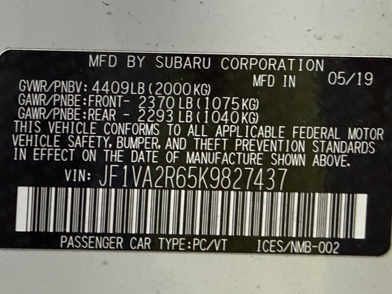 2019 Subaru WRX STI AWD Arlington VA