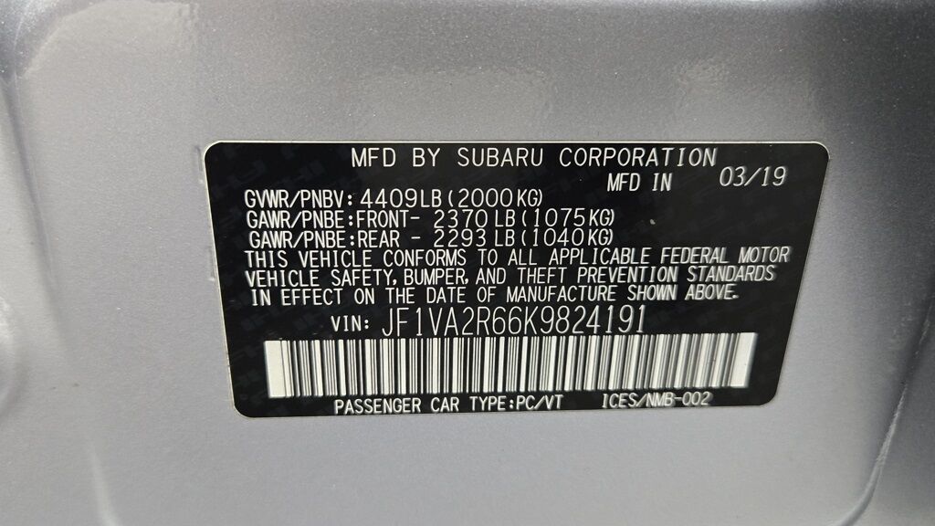 2019 Subaru WRX STi Jersey City NJ
