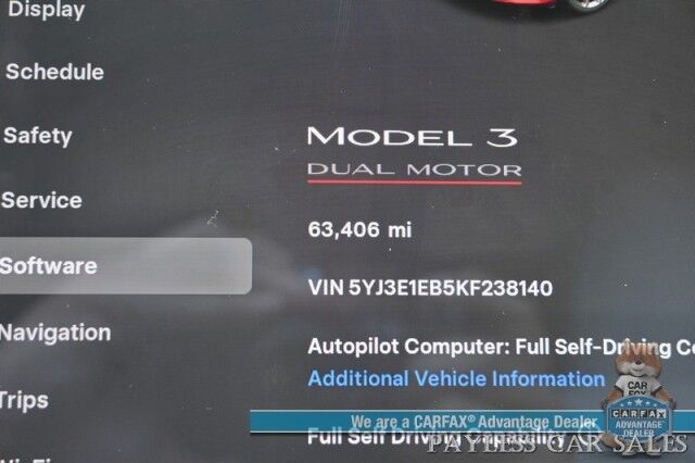 2019 Tesla Model 3 Performance / AWD / 450HP / Full Self Driving Included / Power & Heated Leather Seats / Fixed Glass Roof / Lane Departure & Blind Spot Alert / Bluetooth / Backup Camera / 310 Mile Range / 1-Owner Anchorage AK