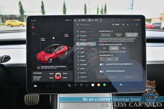 2019 Tesla Model 3 Performance / AWD / 450HP / Full Self Driving Included / Power & Heated Leather Seats / Fixed Glass Roof / Lane Departure & Blind Spot Alert / Bluetooth / Backup Camera / 310 Mile Range / 1-Owner Anchorage AK