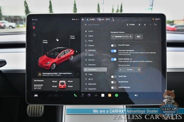 2019 Tesla Model 3 Performance / AWD / 450HP / Full Self Driving Included / Power & Heated Leather Seats / Fixed Glass Roof / Lane Departure & Blind Spot Alert / Bluetooth / Backup Camera / 310 Mile Range / 1-Owner Anchorage AK