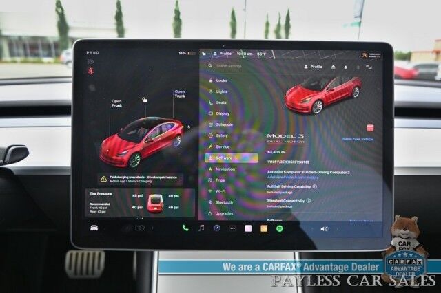 2019 Tesla Model 3 Performance / AWD / 450HP / Full Self Driving Included / Power & Heated Leather Seats / Fixed Glass Roof / Lane Departure & Blind Spot Alert / Bluetooth / Backup Camera / 310 Mile Range / 1-Owner Anchorage AK