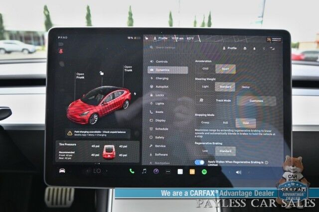 2019 Tesla Model 3 Performance / AWD / 450HP / Full Self Driving Included / Power & Heated Leather Seats / Fixed Glass Roof / Lane Departure & Blind Spot Alert / Bluetooth / Backup Camera / 310 Mile Range / 1-Owner Anchorage AK