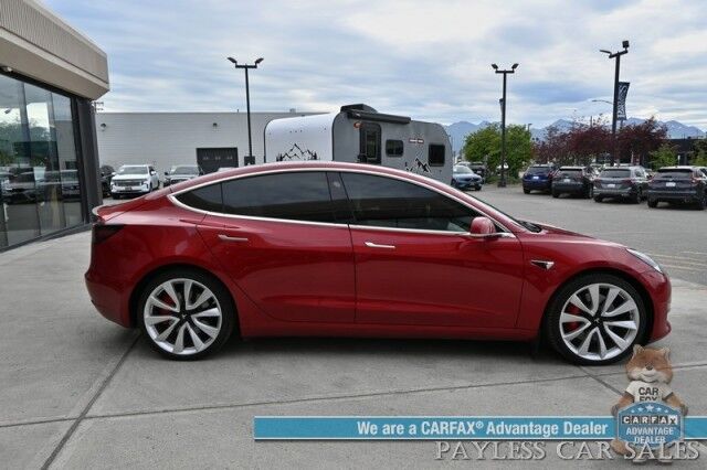2019 Tesla Model 3 Performance / AWD / 450HP / Full Self Driving Included / Power & Heated Leather Seats / Fixed Glass Roof / Lane Departure & Blind Spot Alert / Bluetooth / Backup Camera / 310 Mile Range / 1-Owner Anchorage AK